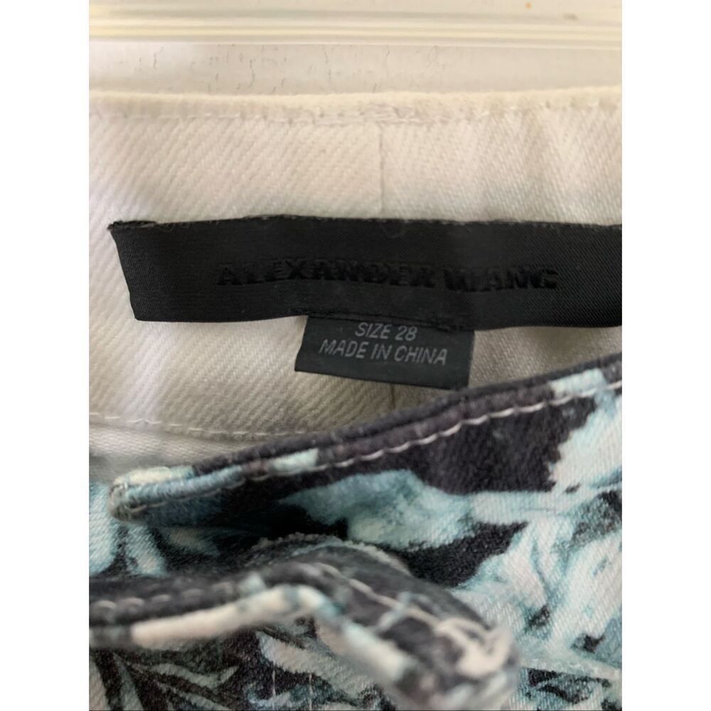 Alexander Wang Botanical Ombre Jeans Rihanna 100% cotton women's size 28 - Picture 5 of 6